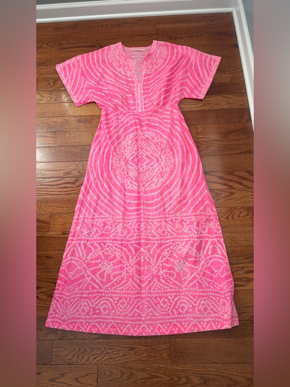 NWT- LOLA AUSTRALIA 🇦🇺 NORMAN BANDI COTTON MAXI PINK SZ M - Picture 9 of 12